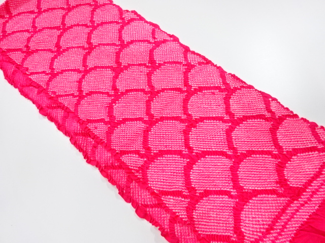 正絹　振袖用　絞り　帯揚げ